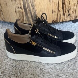 Giuseppe Zanotti Black and Gold Men’s Sneakers